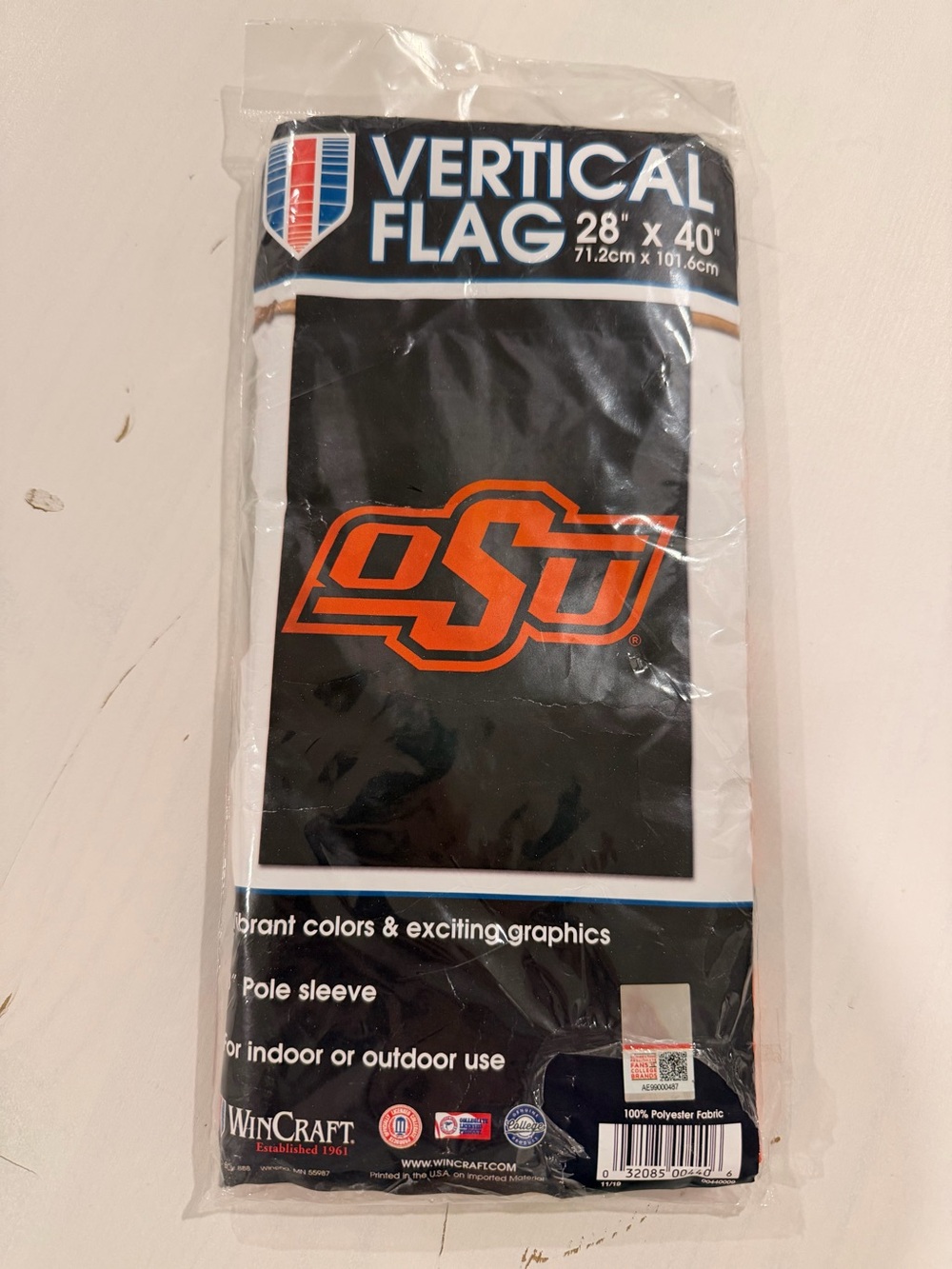 Cowboys WinCraft 28x40 NCAA Flag Pole Sleeve Flag New